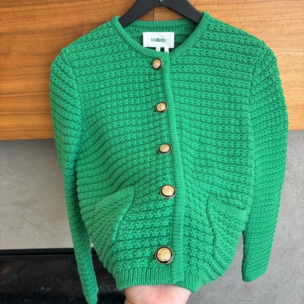 NWOT Ba&sh GASPARD Decorative Knit Long-Sleeve Cardigan, Size S - Picture 13 of 16